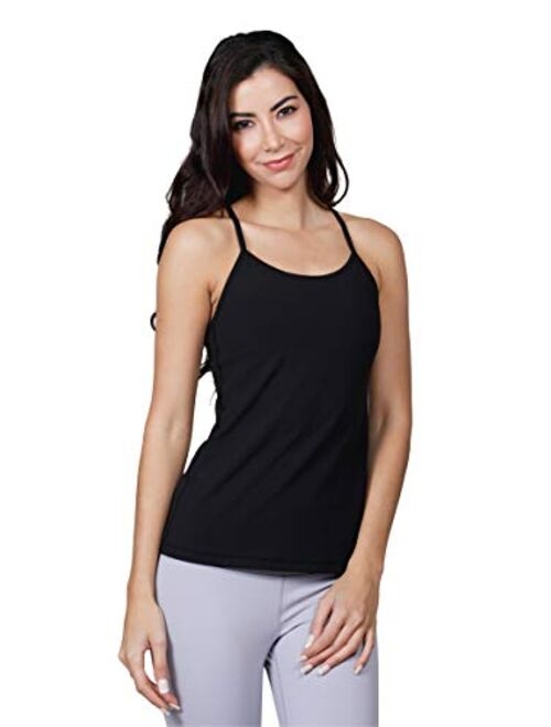 sphinx cat Yoga Racerback Tank Top for Women with Built in Bra,Women's  Padded Sports Bra Fitness Workout Running Shirts