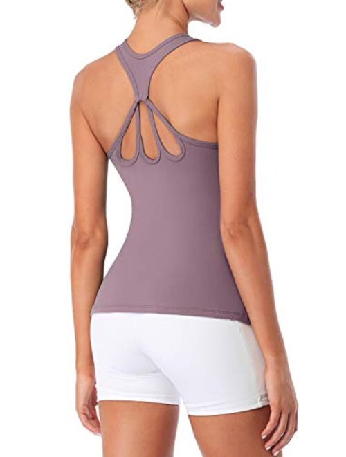 ATTRACO Workout Built in Bra Camisole Yoga Tops