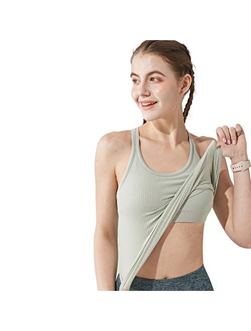 sphinx cat Yoga Racerback Tank Top for Women with Built in Bra,Women's Padded Sports Bra Fitness Workout Running Shirts