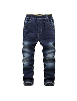 Big Boys Toddler Kids Pure Cotton Pull On Denim Jeans Pants