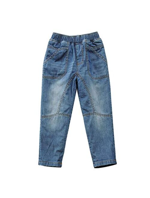 Big Boys Toddler Kids Pure Cotton Pull On Denim Jeans Pants