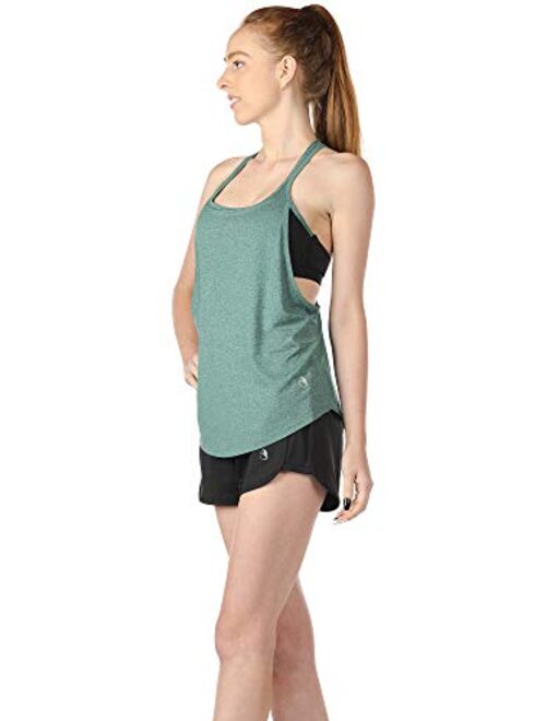 icyzone Workout Tank Tops with Built in Bra - Women's Strappy Athletic Yoga Tops, Running Exercise Gym Shirts