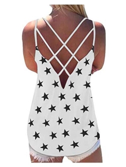 YOINS Tank Camis Vest Tops for Women Sleeveless Criss Cross Back Hollow Casual Tops