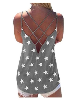 YOINS Tank Camis Vest Tops for Women Sleeveless Criss Cross Back Hollow Casual Tops