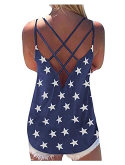 YOINS Tank Camis Vest Tops for Women Sleeveless Criss Cross Back Hollow Casual Tops