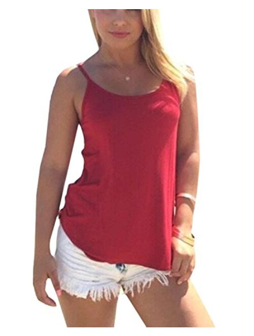 YOINS Tank Camis Vest Tops for Women Sleeveless Criss Cross Back Hollow Casual Tops