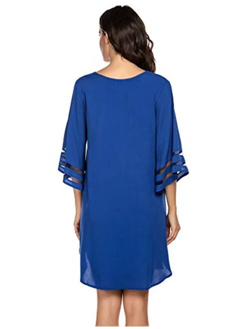 Ekouaer Women's Swim Cover Ups for Beach Swimwear, Summer Casual Loose Sun Dress