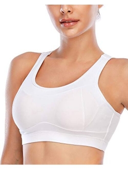 Sports Bras for Women High Impact - Wirefree Underwire Workout Gym Yoga Bra Full Support Activewear