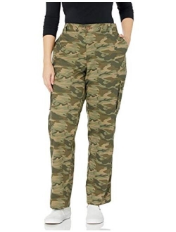 Women's Plus Size Relaxed Fit Stretch Cargo Straight Leg Pant