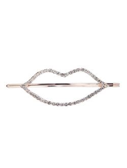 Frankie & Stein | Rhinestone & Silvertone Lips Hair Clip