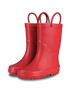 Elementary Collection - Premium Natural Rubber Rain Boots with Matte Finish for Toddlers and Kids