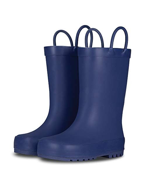 LONECONE Elementary Collection - Premium Natural Rubber Rain Boots with Matte Finish for Toddlers and Kids