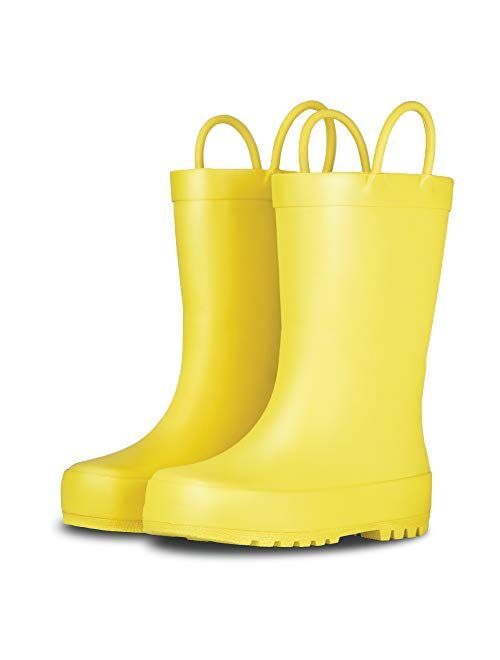 LONECONE Elementary Collection - Premium Natural Rubber Rain Boots with Matte Finish for Toddlers and Kids