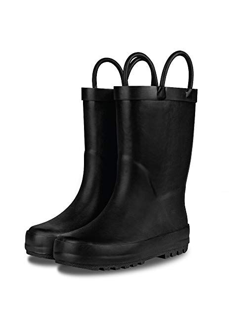 LONECONE Elementary Collection - Premium Natural Rubber Rain Boots with Matte Finish for Toddlers and Kids