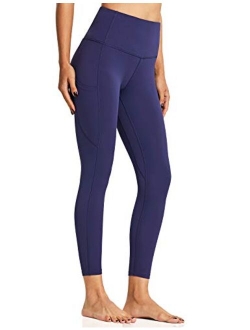 ZUTY Women's 7/8 High Waisted Workout Yoga Leggings with Pockets Athletic Spandex Leggings Yoga Pants Running Tights 25"