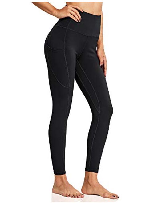 ZUTY Women's 7/8 High Waisted Workout Yoga Leggings with Pockets Athletic Spandex Leggings Yoga Pants Running Tights 25"