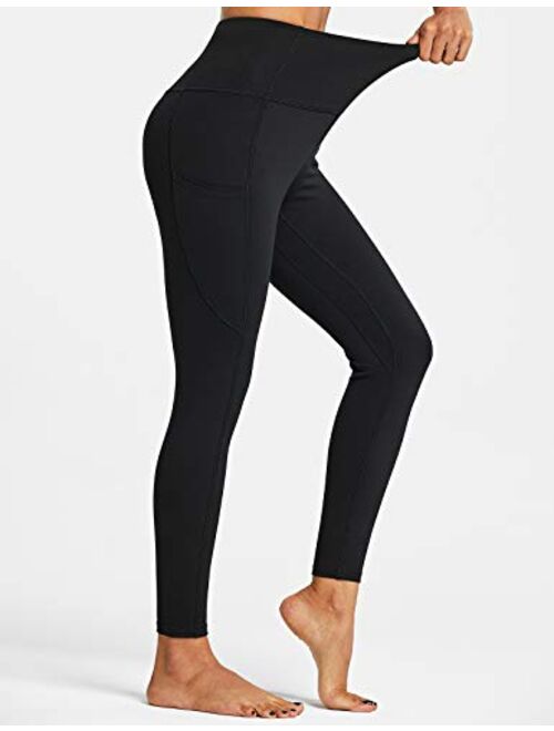 ZUTY Women's 7/8 High Waisted Workout Yoga Leggings with Pockets Athletic Spandex Leggings Yoga Pants Running Tights 25"