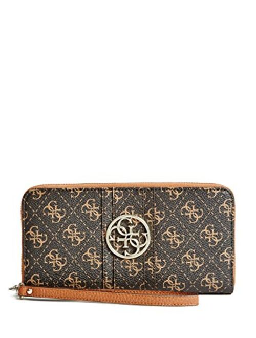 GUESS Lena Quattro G Zip-Around Wristlet Wallet Clutch Bag