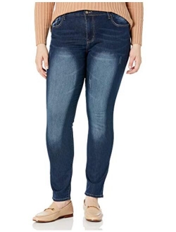 COVER GIRL Women's Five Pocket Classic Blue Wash Slim Fit Skinny