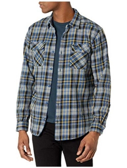 Men's Operator Flannel Long Sleeve Woven Button Front Shirt