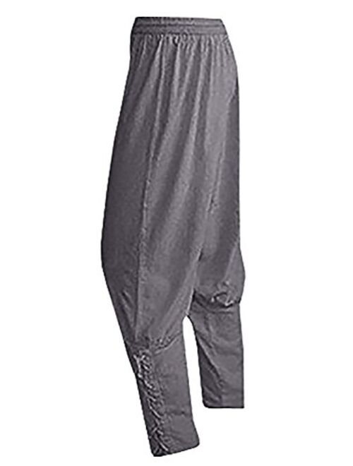 Meilidress Men's Ankle Banded Pants Medieval Viking Navigator Trousers Renaissance Pants