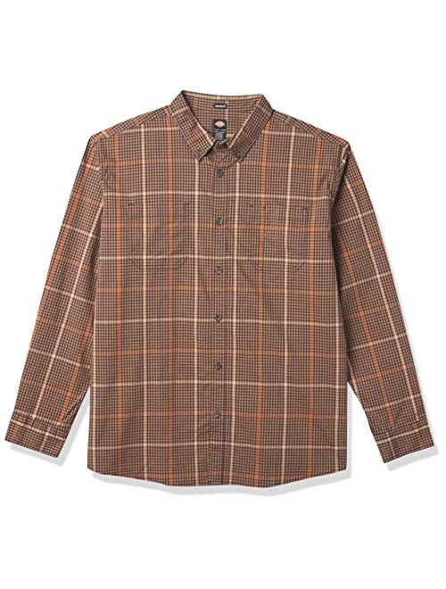 Dickies Men's Long Sleeve Flex Plaid Woven Shirt