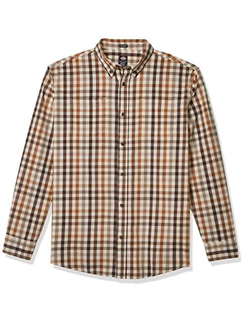 Dickies Men's Long Sleeve Flex Plaid Woven Shirt