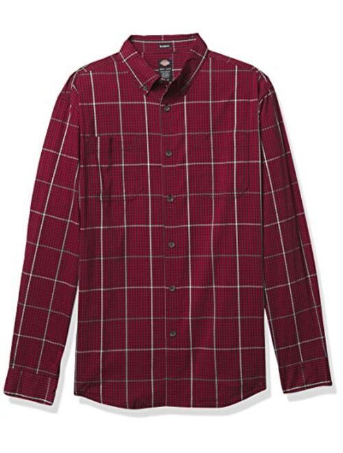 Dickies Men's Long Sleeve Flex Plaid Woven Shirt