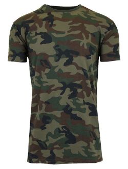 Men's Short Sleeve Crew Neck Camo Printed Tee (S-2XL)