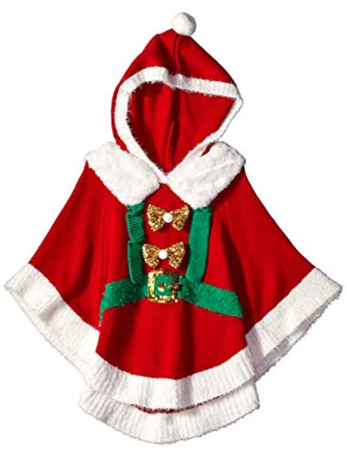 Blizzard Bay Girls Ugly Chrismas Sweater Poncho