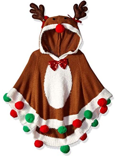 Blizzard Bay Girls Ugly Chrismas Sweater Poncho