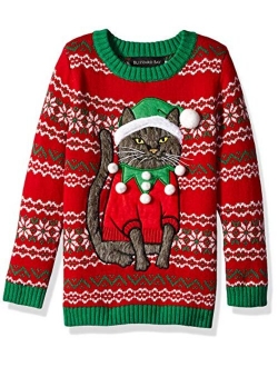 Boys Ugly Christmas Sweater Cat