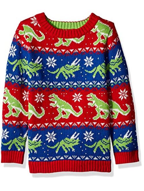 Blizzard Bay Boy's Dinosaur Fight Xmas Sweater