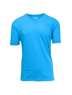 Men's Premium Cotton Blend Short Sleeve V-Neck Tees Upto 6XL