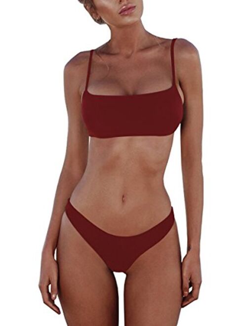 Mae Padded Push up Brazilian Thong Bikini Sets 2021 Swimsuits for Women