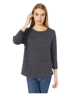 Amazon Brand - Daily Ritual Women's Cozy Knit Oversized Bateau-Neck 3/4-sleeve Tunic