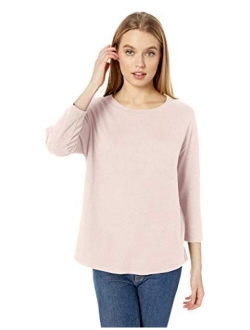 Amazon Brand - Daily Ritual Women's Cozy Knit Oversized Bateau-Neck 3/4-sleeve Tunic