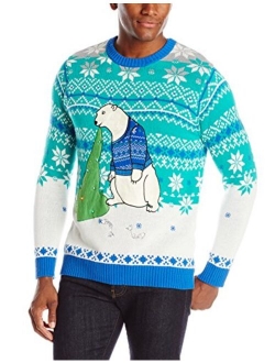 Men's Ugly Christmas Unicorn Sweater Light Up