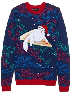 Men's Ugly Christmas Unicorn Sweater Light Up