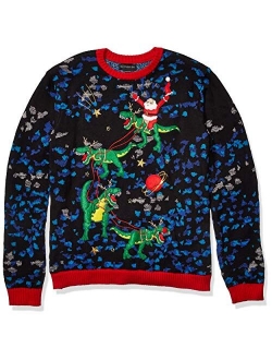 Men's Ugly Christmas Unicorn Sweater Light Up