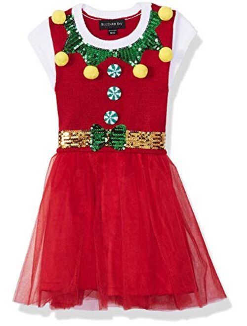 Blizzard Bay Girls Ugly Chrismas Sweater Dress