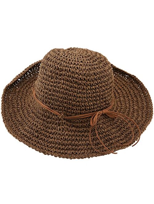 Urban CoCo Women's Wide Brim Caps Foldable Summer Beach Sun Straw Hats