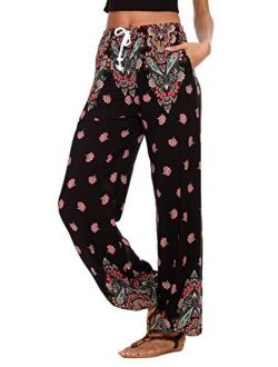 Women's Floral Print Boho Yoga Pants Harem Pants Jogger Pants