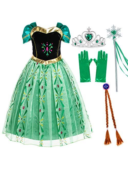 Party Chili Princess Costumes Birthday Dress Up for Little Girls Age 2-11 Years