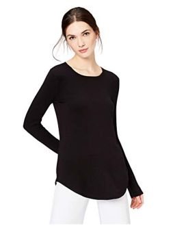 Amazon Brand - Daily Ritual Women's Supersoft Terry Long-Sleeve Shirt with Shirttail Hem