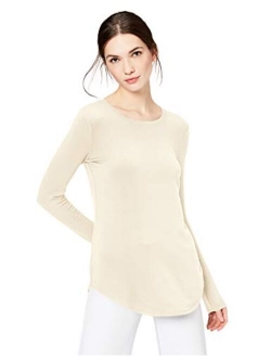 Amazon Brand - Daily Ritual Women's Supersoft Terry Long-Sleeve Shirt with Shirttail Hem