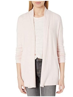 Amazon Brand - Daily Ritual Women's Cozy Knit Rib Draped Open-Front Cardigan Sweater