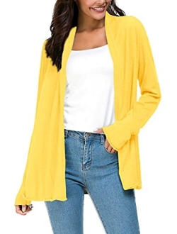 Women's Long Sleeve Open Front Casual Thin Cardigan