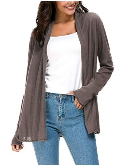 Women's Long Sleeve Open Front Casual Thin Cardigan