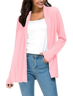 Women's Long Sleeve Open Front Casual Thin Cardigan